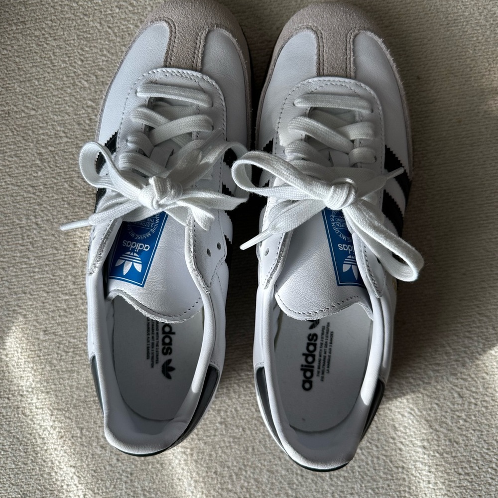 Adidas Samba White Black and Brown Sneakers - Picture 2 of 6